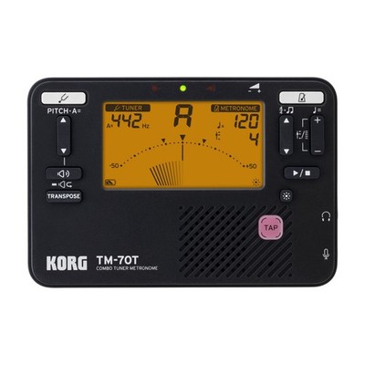 Korg TM-70T BK Combo Tuner Metronome - Chromatisches Stimmgerät