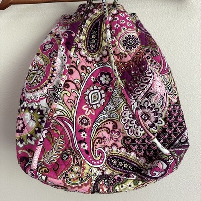 Vera Bradley Very Berry Paisley Drawstring Backpack Retired  display picture 2