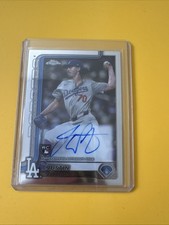 2025 Topps Chrome Justin Wrobleski RC Auto On Card Los Angeles Dodgers RA-JWR