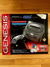 SEGA GENESIS II Console w/Sonic Hedgehog GM Controller Cords &amp; Box TESTED VIDEO*