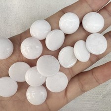 30pcs 16mm Natural White Stone Round CAB CABOCHON DIY Jewelry Making No Holes