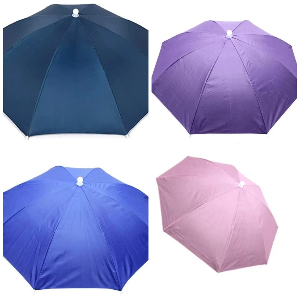 Umbrella Hat Sun Rain Fishing Folding Multifunction Adjustable Outdoor Headgear - Image 2 of 4