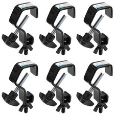 6 Pack Black Stage Lihgt C Clamps Fits 1"-1-1/8" Truss Heavy Duty Truss Mount...