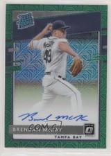 2020 Panini Donruss Optic Green Mojo Prizm 88/99 Brendan McKay #RRS-BM Auto 8k4