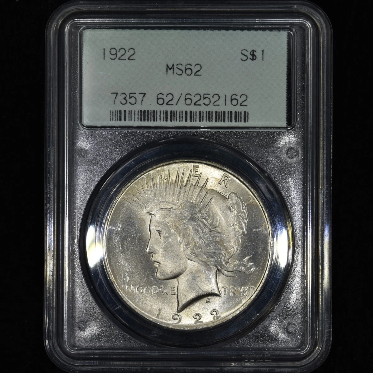 Silver MS 62 Graded 1922 Year Peace Dollars (1921-1935) for sale