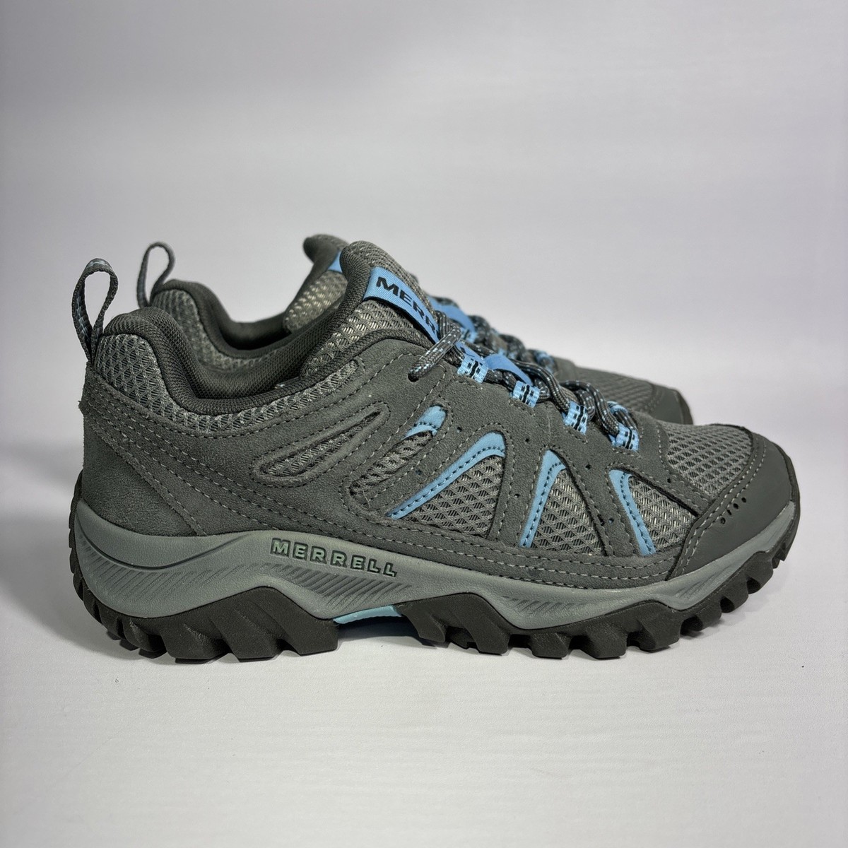 Merrell Oakcreek Womens Size Gray Lace Up Waterproof Hiking Boots CLEAN