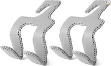 Seat Headrest Hooks Leather Purse Hook 2 Pack Gray Gray 2 Pack