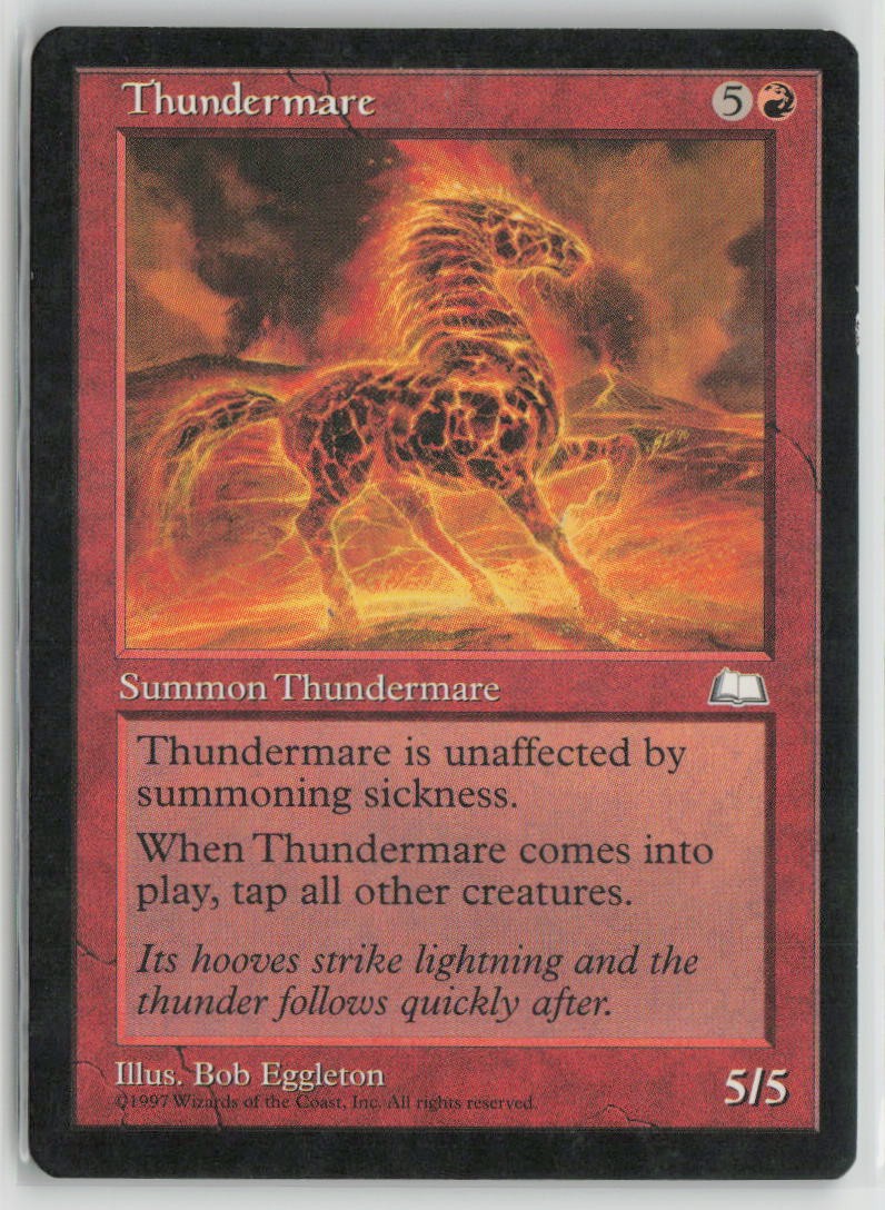 Thundermare Rare Weatherlight Magic: The Gathering Lightly Played