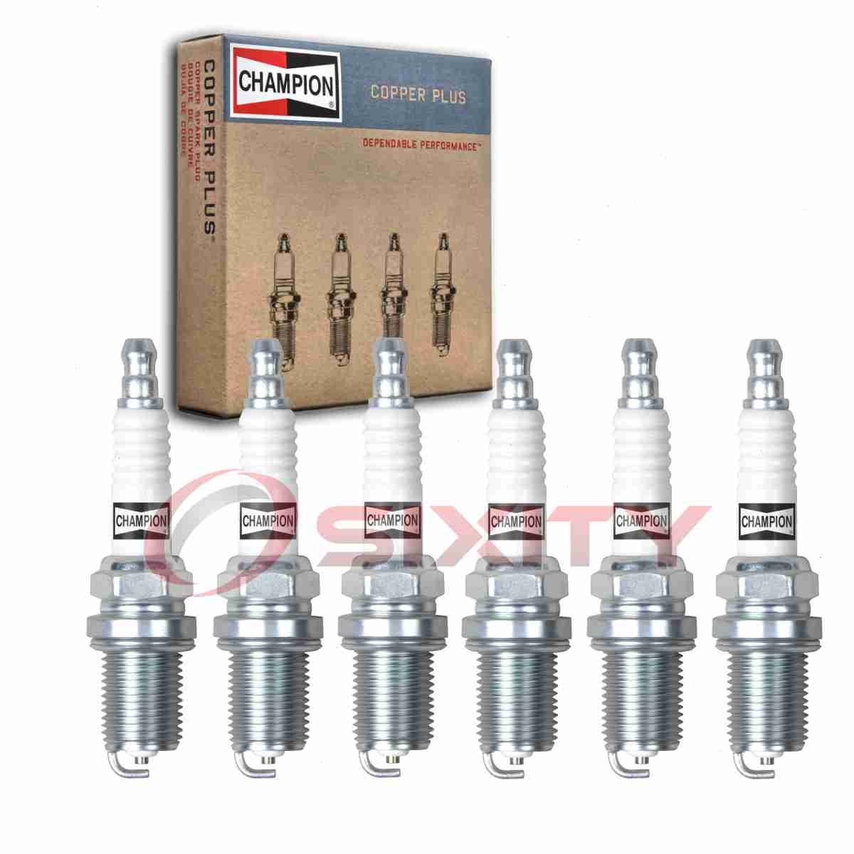 6 pc Champion Copper Plus 431 Spark Plugs for RC14YC FR5LS FR5LM FR5 FR4LSJ zr