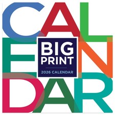 TF Publishing 2026 Big Print Mini Calendar with Monthly Grids for