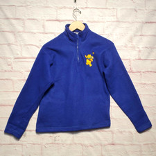 VTG Disney Winnie The Pooh Pullover Womens Small Fleece Quarter Zip Embroidered