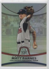 2010 Bowman Platinum Prospects Thin Stock Refractor 5/999 Matt Barnes #PP30 0o9