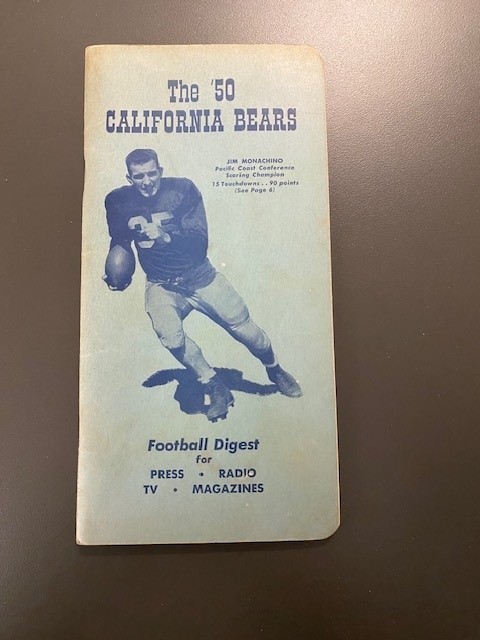 **RARE** 1950 Univ of California Bears Football Media Guide - Les Richter VG