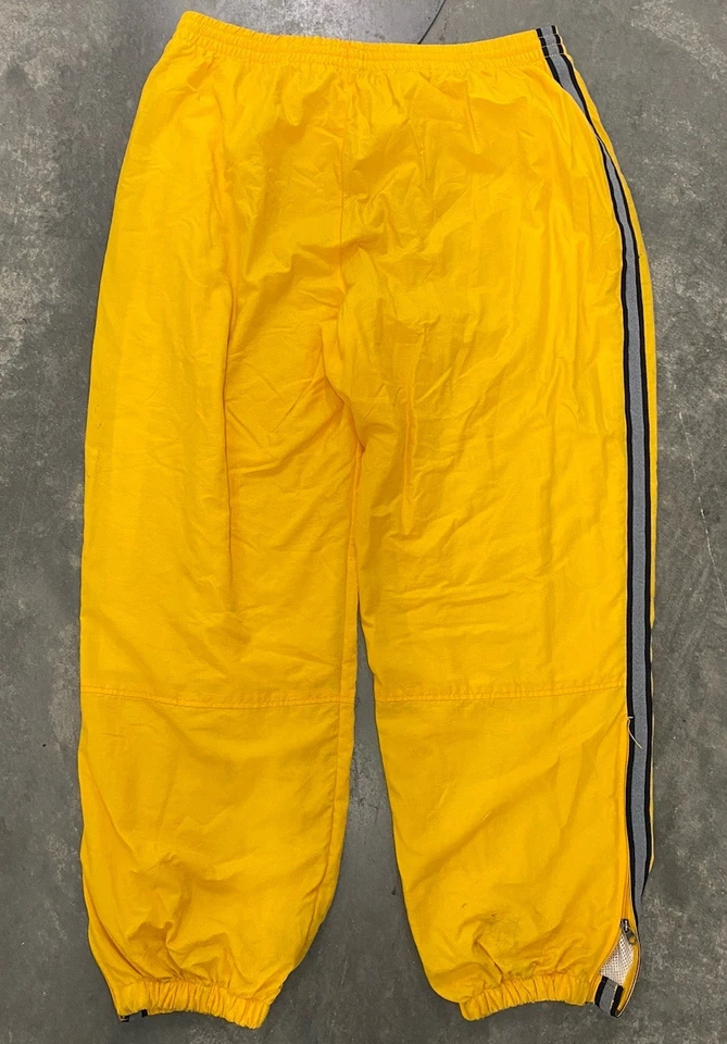 复古男式 90 年代 Y2K Abercrombie & Fitch 裤子尺寸 XL Thrash Bolt 条纹网眼布 — 第 3/4 张图片