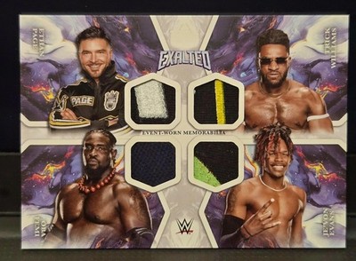 2025 Topps WWE Exalted PAGE TRICK OBA & JE'VON EVANS Quad Relic HOV020