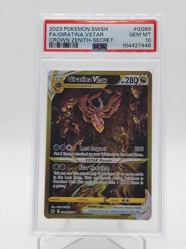 GIRATINA VSTAR 2023 POKEMON CROWN ZENITH SECRET RARE FA #GG69 PSA 10 Q3963