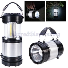 2 in 1 LED Camping Lantern, Cob Light Ultra Bright Collapsible Lamp Portable 