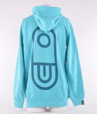 NWT MENS AIRBLASTER AIRPILL FULL ZIP UP HOODIE 70 turquoise hoodie air pill