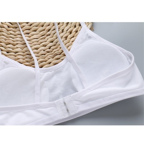 Cotton Bra Teenage Undrewear Girls Padded Training Camisole Crop Top - Picture 2 of 11