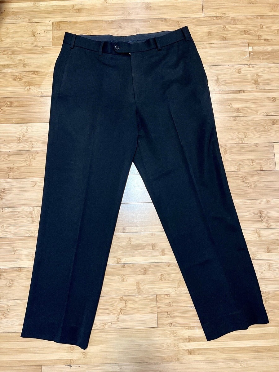 Brooks Brothers Traditional Fit Wool 1818 Mens Navy Blue Dress Pants