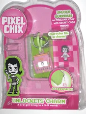 Pixel Chix Pink Loft House Unlockets Charm with Character 2007 Mattel