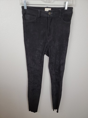Alice and Olivia Lamb Skin Leather Pants "RAW HEM" NOT HEMMED MSRP $948.00 Sz: 4 - Picture 3 of 10