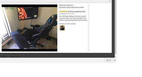 Ergonomic laptop/keyboard/mouse stand/mount/holder for chair - 第 6/9 張圖片