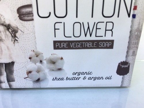 French Milled L'Epi de Provence Organic Shea Butter & Argan Oil Cotton Flower - Picture 2 of 6