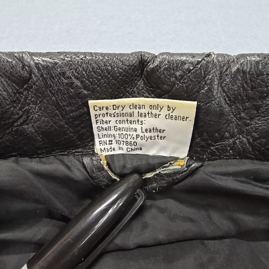 Flight Path Men's Patchwork Black Full Zip Leathe… - image 9