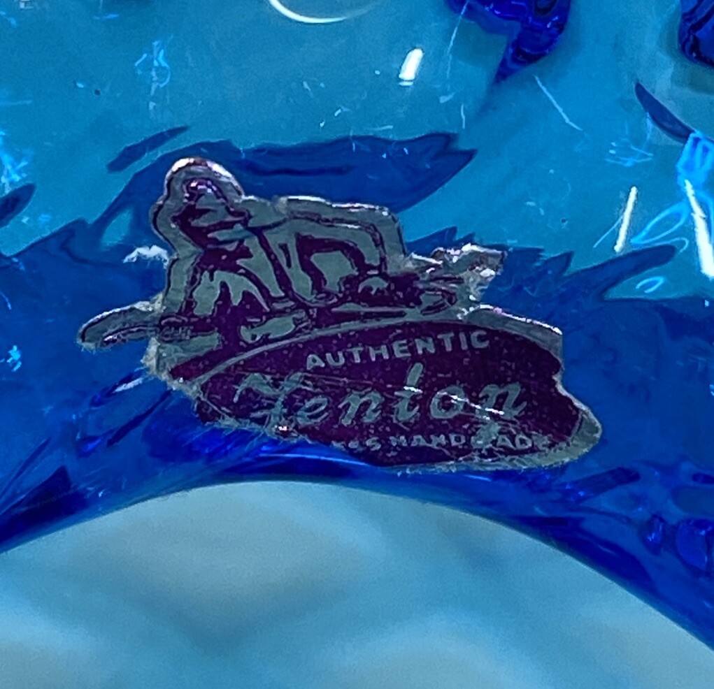 Fenton Art Glass Colonial Blue Diamond Optic Vase | eBay