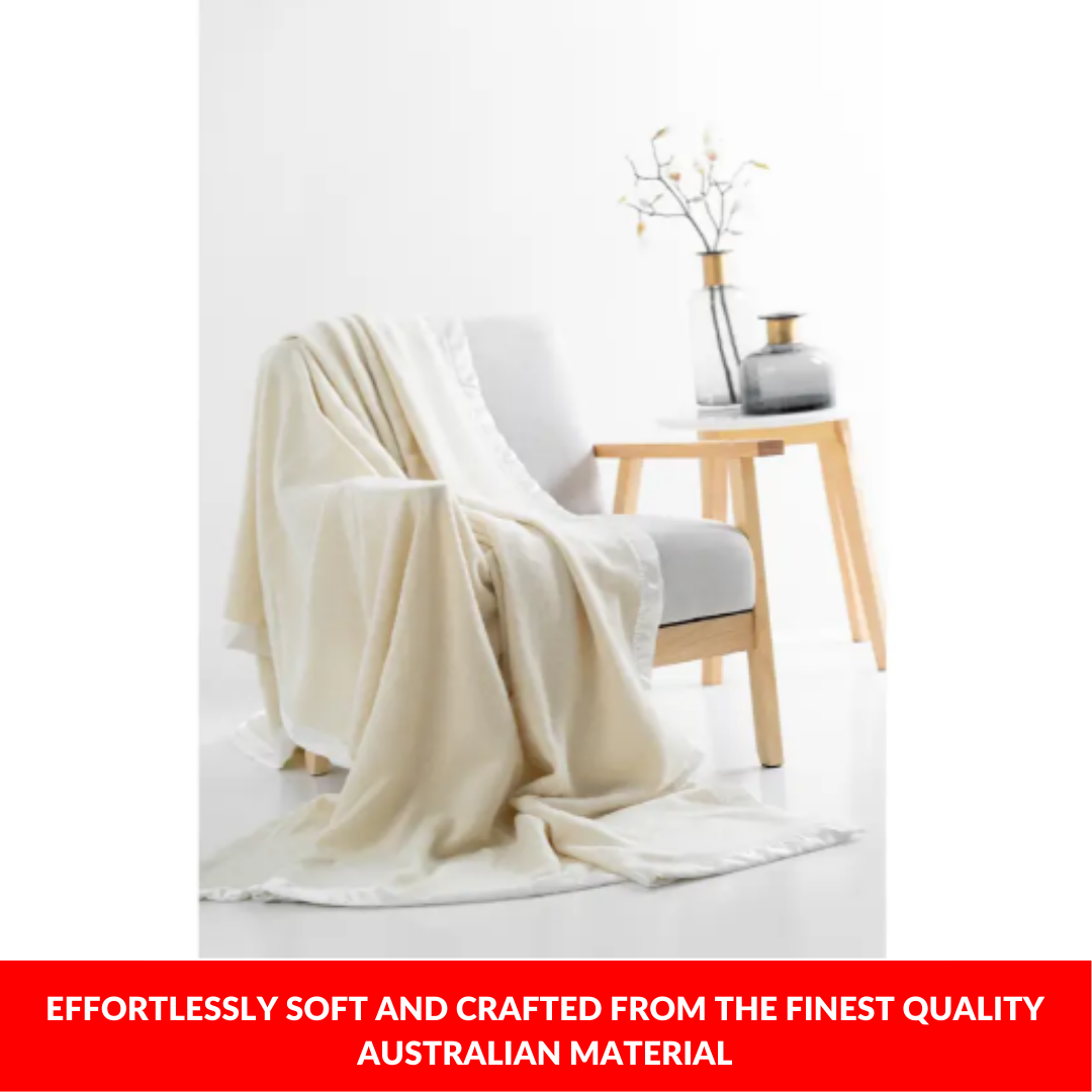 Jason Australian Wool Blanket (Natural, Single Bed/Double Bed) Warmth