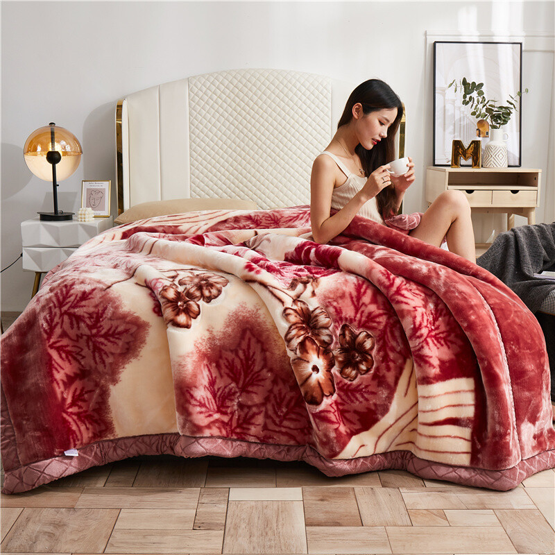 China thicker blanket for winter double layers soft velvet bed cover 3-4kg  new | eBay