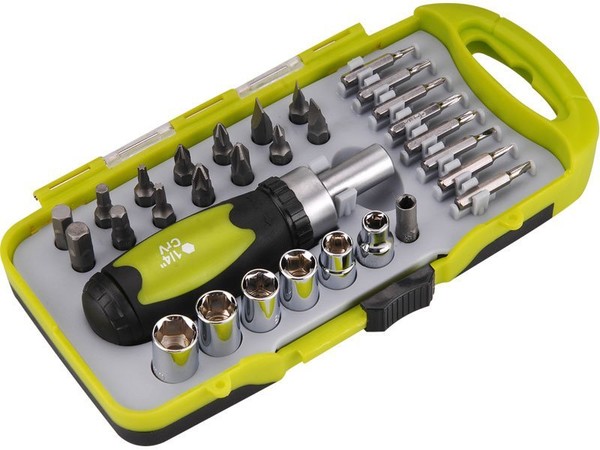 Schraubendreher Satz Bitssatz Schraubenzieher Bit-Box-Set 30-TLG Mit Ratsche-image