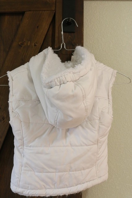 white faux fur puffer jacket