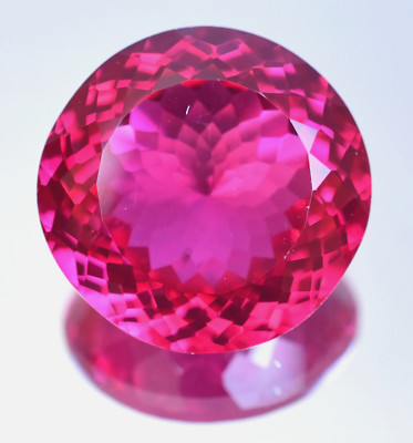Natural Mogok Pink Ruby 56.20 Ct Round Certified Flawless Gemstone