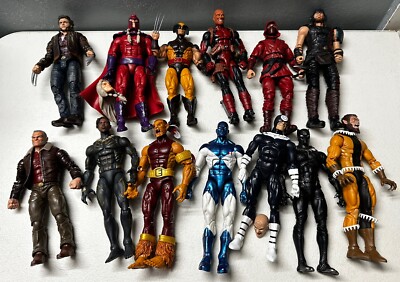 Marvel Legends 6  Figure Lot Wolverine Magneto Black Panther Bullseye Deadpool