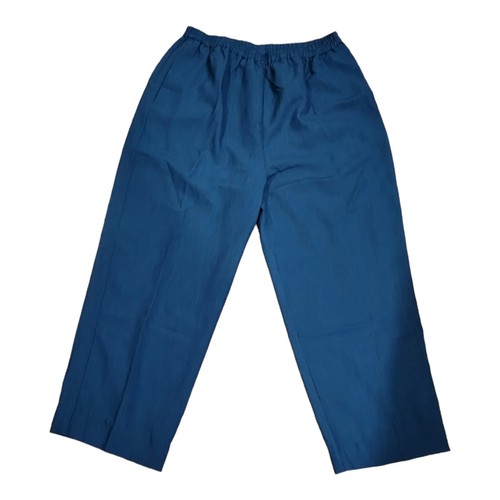 WOMEN - LADIES GREEN ELASTIC WAIST PANTS PLEATED TROUSERS SIZE 16 - Picture 5 of 14