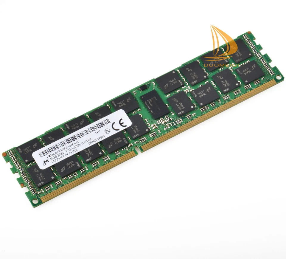 Micron 4x 16GB 2RX4 PC3-12800R DDR3-1600Mhz 1.5V ECC REG Server RAM Memory D&D - Image 3 of 4