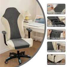 LightGray Gaming Chair Cover Stretch Office Computer Racing Seat Cover Protector