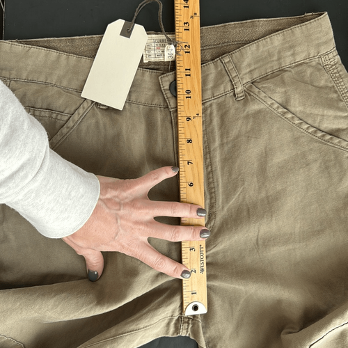 Pantaloni cargo donna Current/Elliott taglia 30 misto lino The Worker gamba dritta nuovi con etichette - Foto 13 di 15