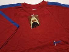 NWT Vintage 1990s Bugle Boy Burgundy Embroidered Raglan Made in USA Large Shirt