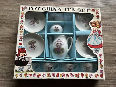 Vintage Toy China Tea Party Porcelain Children’s Play Set Made In Japan 