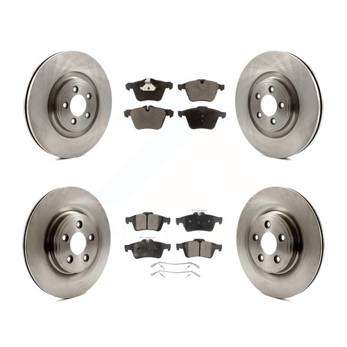 Front Rear Disc Brake Rotors And Ceramic Pads Kit For Jaguar XF XJ XKR