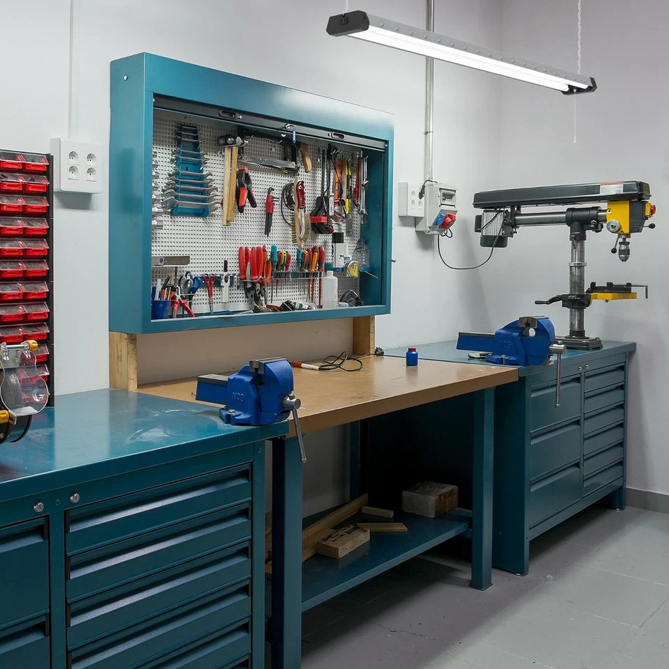 4-PACK 4' LED Shop Light Heavy Duty Linkable Fixture 5500lm Bright White Garage - Image 2 of 4