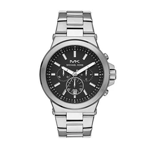 Michael Kors Herren Dylan Quartz Armbanduhr Stahlband Silber 26