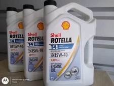 ROTELLA T4 15W40 HEAVY DUTY MOTOR OIL (3) 1 GALLON CONTAINERS