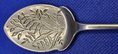 Antique Spoon Burmaroid D&A Jam/Preserve Nickel Silver Botanical