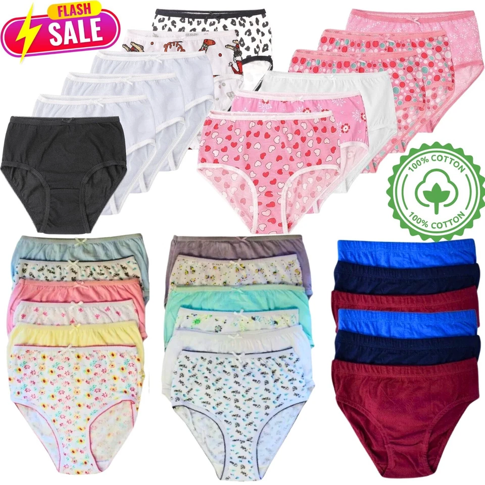 PANZY 12 Kids Underpants Briefs Boys & Girls Cotton Brief Underwear Knickers,
