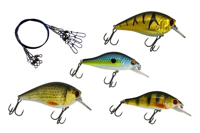 Hecht Wobbler Hardbait Kunstköder | 4er Crankbait Set | 2 x (7cm + 9cm)  | Owner