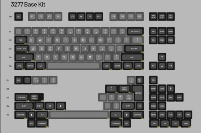 Drop + Matt3o MT3 3277 Custom Keycap Set Base Kit Grey and